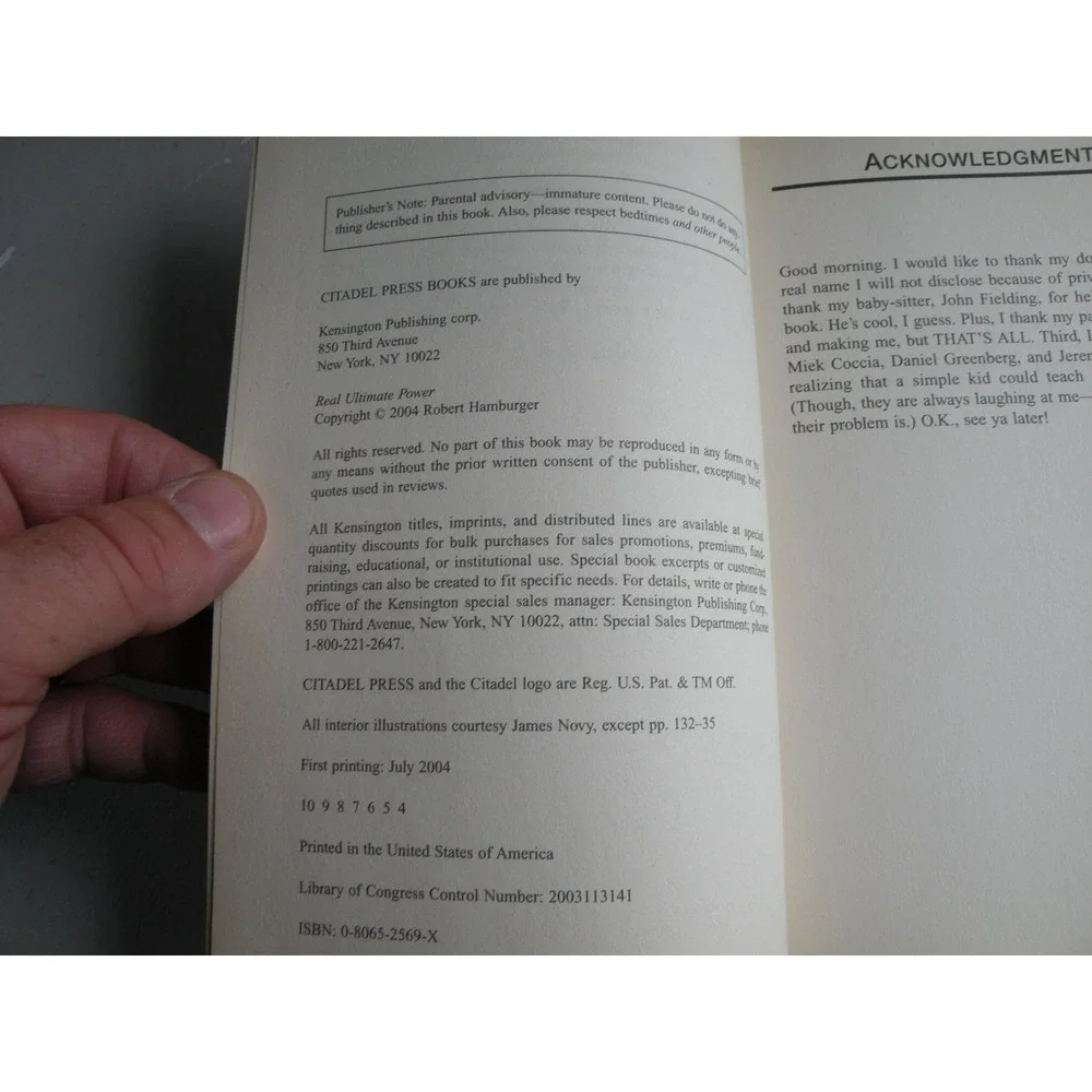 Real Ultimate Power The Official Ninja Book Robert Hamburger 2004 Humor Citadel